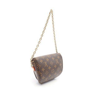 Louis Vuitton Leather Bag Monogram Handbag Bum Brown